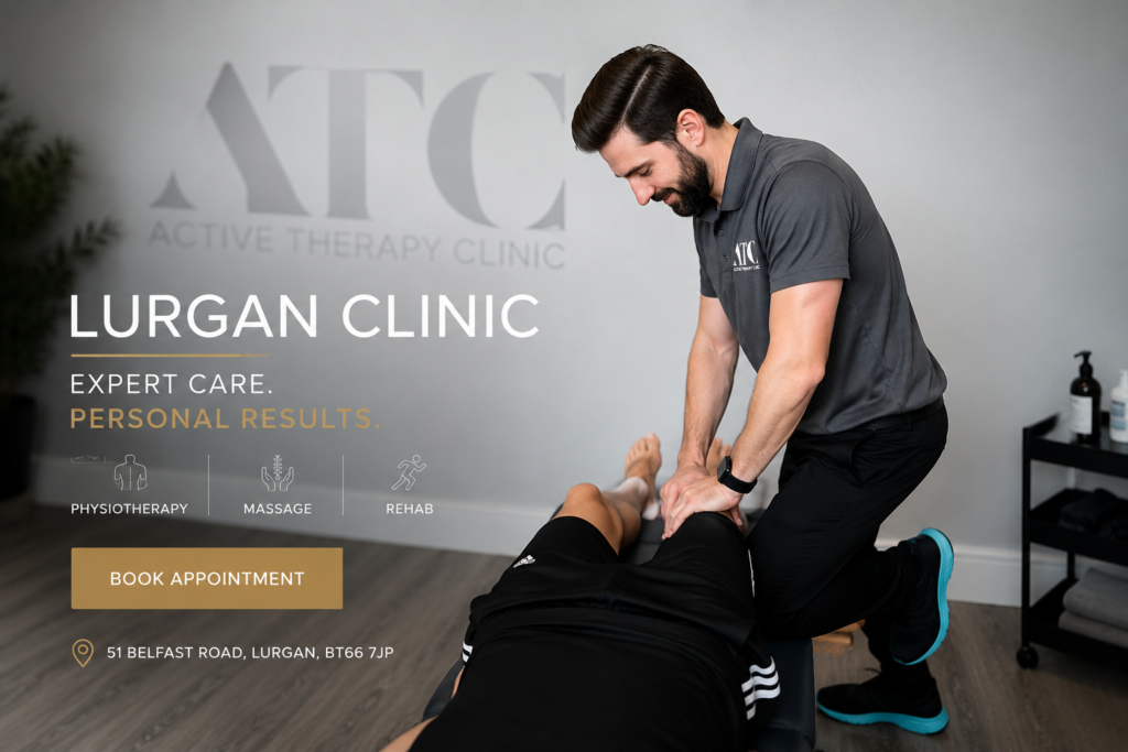 Active Therapy Clinic physiotherapist providing manual therapy treatment in Lurgan.