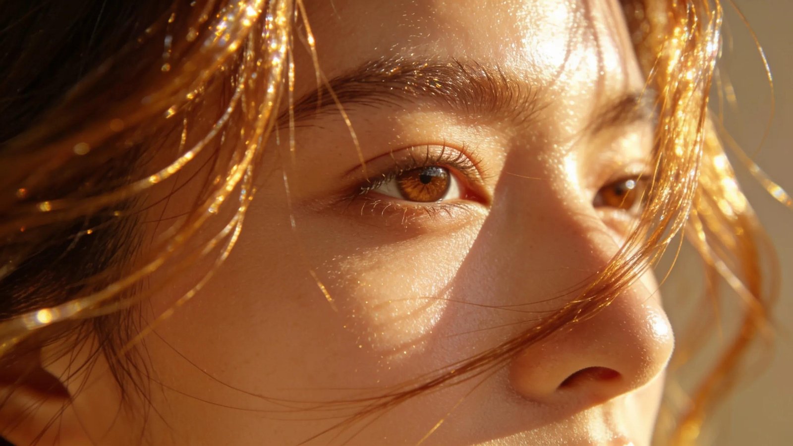 Close-up of healthy hair and skin, illustrating the beauty and health benefits of biotin injections