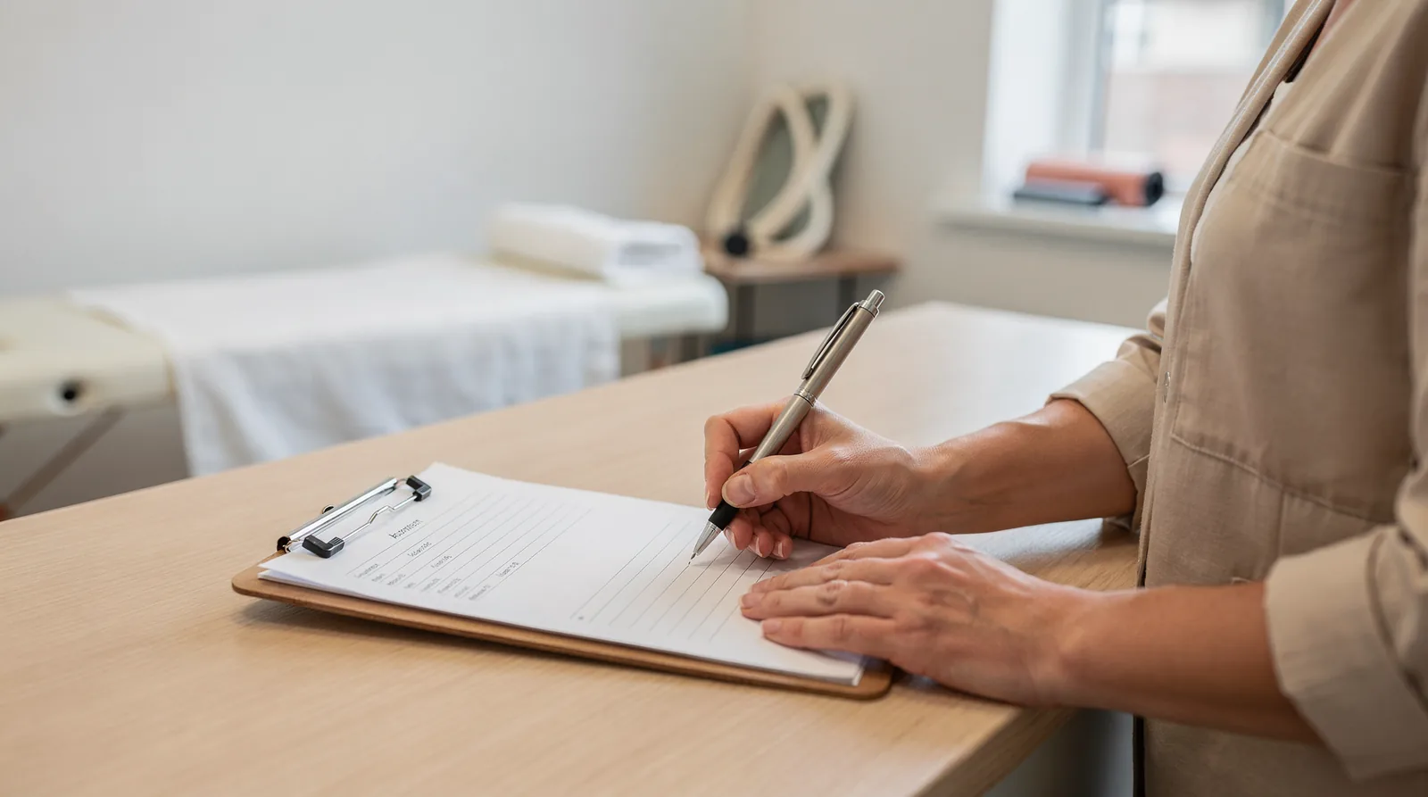 Booking begins with contacting the clinic directly to arrange a consultation at a time