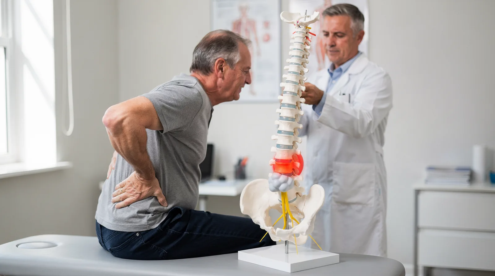 Sciatica signals that an underlying condition somewhere along the spine is irritating or compressing