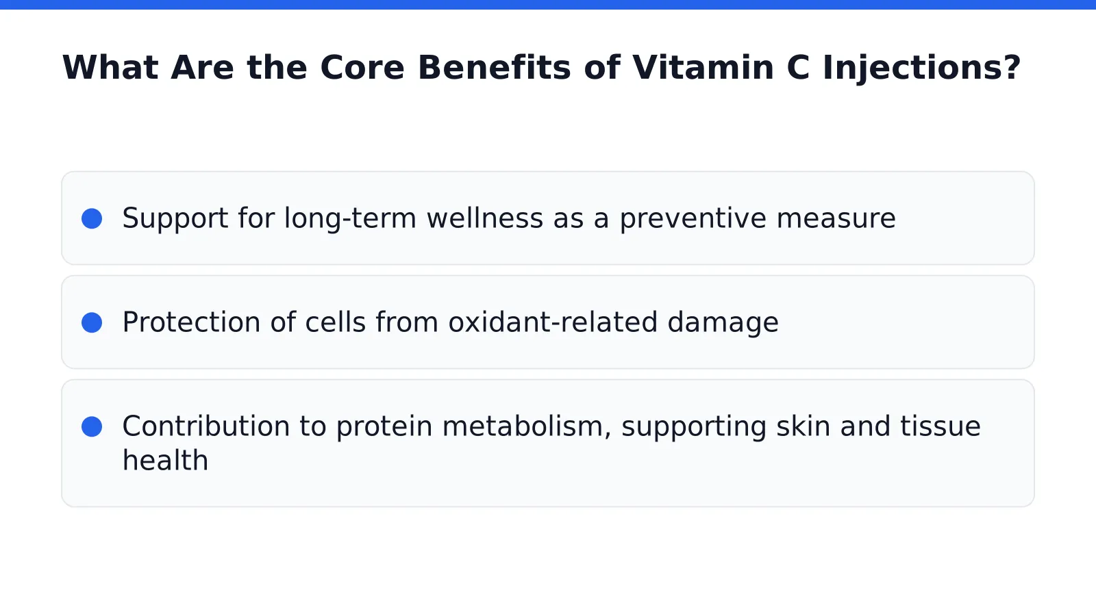 What Are the Core Benefits of Vitamin C Injections